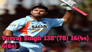 Yuvraj Singh 138*(78) 16(4) 6(6) Incredible Power Hitting Against England 😲😲