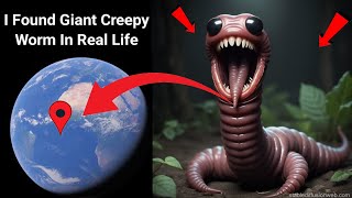 😱I Found Giant Creepy Worm🐛In Real life!?🤯On GoogleEarth and Googlemaps🌍@Universal-s2z#viralvideo