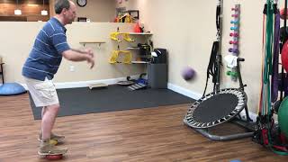 Knee Arthritis Exercises - Throwing Weighted Ball on Balance Discs