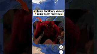 😱I Found Giant Funny Moment Spider man In Real life!?🤯On Google Earth Universal S2z🌎#maps #earth