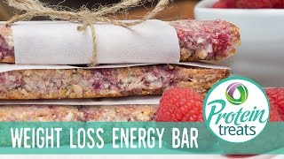 Healthy Raspberry Coconut Protein Bars - Protein Treats by Nutracelle