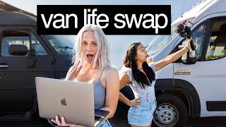 SWITCHING LIVES FOR A DAY! van life swap