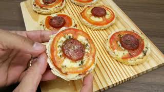 Como Fazer PIZZA DE PÃO SUPER DELICIOSA E MUITO FÁCIL DE FAZER