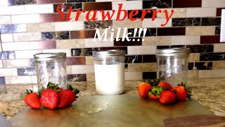 Fresh Organic Strawberry Milk