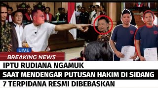 IPTU RUDIANA NGAMUK SAAT MENDENGAR PUTUSAN HAKIM DI SIDANG 7 TERPIDANA KASUS VINA RESMI BEBAS