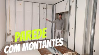 COMO FAZER PAREDE DE DRYWALL COM MONTANTES