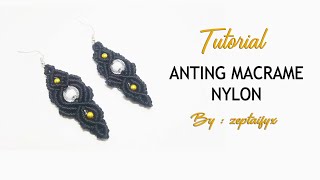 Tutorial Membuat Anting Macrame || Tutorial How To Make Ear Ring Macrame