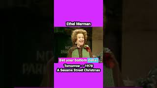 #EthelMerman sings Tomorrow on A #sesamestreet #christmas #holiday #funny #music #1970s #legend