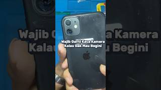 Kalau Kaca Kamera iPhone udah pecah cepet cepet ganti #kacakameraiPhone #kameraiPhone #iphone11