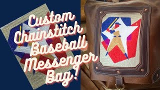 New Leathercraft Custom Baseball Messenger Bag #leathercraft