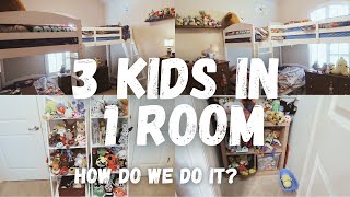 How we fit 3 KIDS in 1 ROOM!! (SMALL ROOM ORGANIZATION)