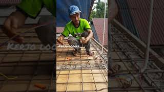 proses pemasangan instalasi listrik di cor dak #shorts