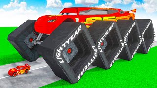 McQueen Giant Transforming to GIANT SQUARE BTR BIGFOOT McQueen in Teardown!