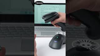 TEEMI TMSL-55CR 2D Bluetooth Barcode Scanner Automatic Handsfree Scanning on the Smart USB Cradle