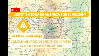 🌋Mapa de Amenaza Interactivo Nevado del Ruiz📡¿Cómo saber si estoy en zona de Amenaza por erupción?