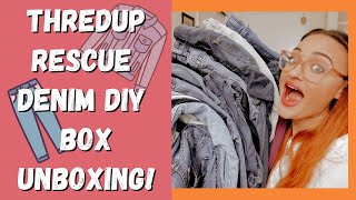 Thredup Rescue Box Unboxing! | Part 2 of Denim DIY 50lb Box