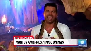 Antonio Santana en "Reto 4 elementos, naturaleza extrema" (Univisión)