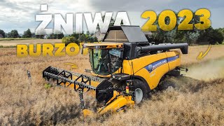 🇵🇱BURZOWE ŻNIWA 2023! ☆ GR Rolnik ☆ Z NOWYM NABYTKIEM NEW HOLLAND CX5.80 ☆ LUBUSKIE ☆ AW ™