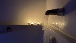 Bathtub Filling ASMR // Low Light and Candles in 6 Hour Loop