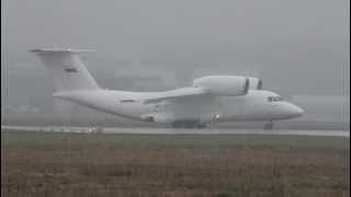 Second Sveridlovsk Air Enterprise Antonov AN-74D RA-74048 takeoff at Airport Bremen 02.12.2012