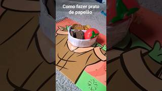 como fazer prato de papelão com divisória