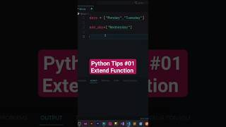 Python Tips - 01 #Extend function #shorts