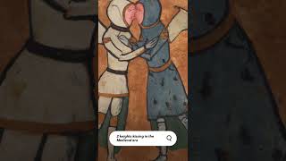 Asking AI to make medieval art showing 2 knights kissing. #ai #art #short