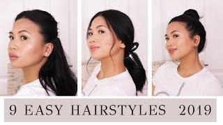 9 EASY EVERYDAY HAIRSTYLES FOR SPRING 2019 (LESS THAN 3 MINUTES)