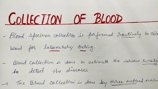 Blood collection part- 2