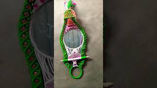 Macrame mirror holder #macramedesigns #diy #sunainamacrameart #macramelover #thread