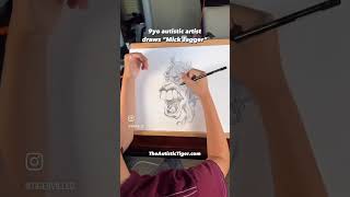 9yo Autistic Savant Draws - Mick Jagger Caricature