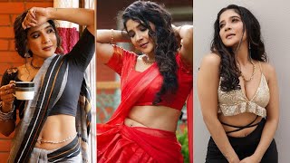 Actress sakshi agarwal hot  saree photoshoot video🤮😍trending rare video#actress#viralvideo