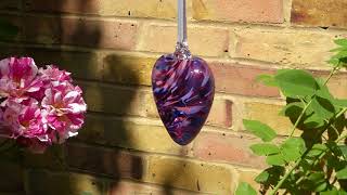 Sienna Glass 8 cm Blue-Pink Heart