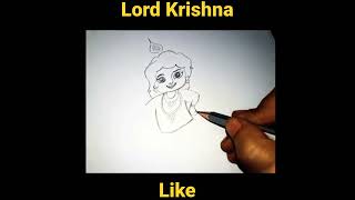 Lord Krishna drawing