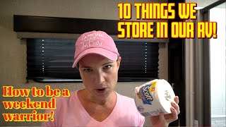 10 things we keep in the RV so we can leave at a moments notice!