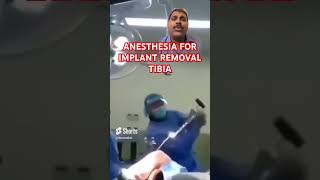 Anesthesia for implant removal