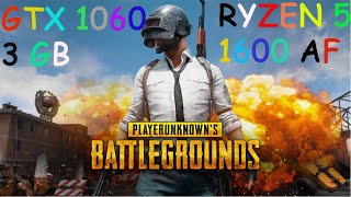 GTX 1060 3GB PUBG TEST (ULTRA SETTINGS) İN 2020 HAZİRAN - RYZEN 5 1600 AF + 8 GB RAM