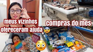 MEUS VIZINHOS ME OFERECEU AJUDA 😮 FIQUEI COM VERGONHA| FIZ COMPRAS DO MES COM MINHA MÃE 😊