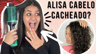 TESTANDO ESCOVA SECADORA - FUNCIONA EM CABELO CACHEADO?