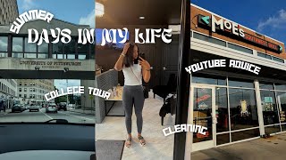 SUMMER DAYS IN MY LIFE: PREPARING FOR AUGUST | COLLEGE CAMPUS TOUR | YOUTUBE ADVICE | HAIR + MORE