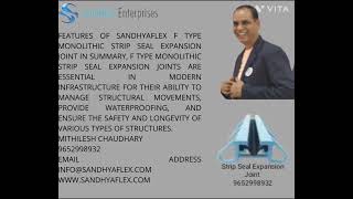 F Type Monolithic Strip Seal Expansion Joint #sandhyaflex.com