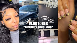 VLOGTOBER WEEK 3: BIRTHDAY PREP VLOG *NAILS, WAX, LASHES, EYEBROWS AND ALL* | Shalaya Dae