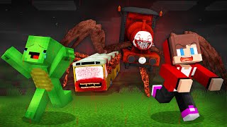 JJ and Mikey vs BUS EATER and CHOO CHOO CHARLES Survive Battle in Minecraft - Maizen