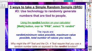 AP Statistics: Chapter 4, Video #2 - SRS