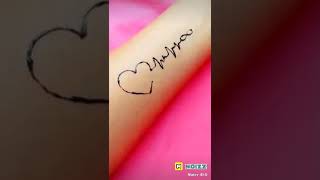 How to make V tatoo! how to make lettar V tatoo