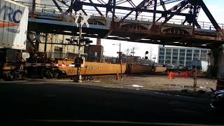 Norfolk Southern 20E intermodal to Croxton Yard passing CP Marion with 4002 (DC to AC conversion)