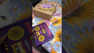 Zepto birthday gifts box/zepto turns 3 #zepto #zeptobirthdaygift #shorts feed #youtubeshorts #gifts