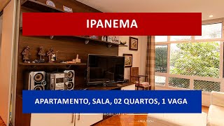 AP0258 - Ipanema, Posto 8, Vende-se, lindo apartamento, sala, 2 quartos (1 suíte), 1 vaga