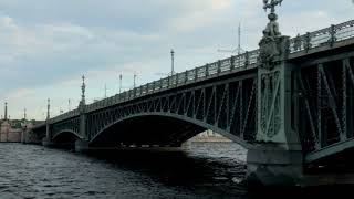 Russia St. Petersburg panorama of the city from the river Neva