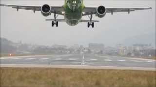 Crazy Low Overhead Takeoff by an S7 Airlines A320 @Innsbruck Airport